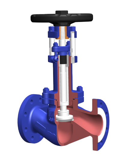 Longer bellows seal globe valve