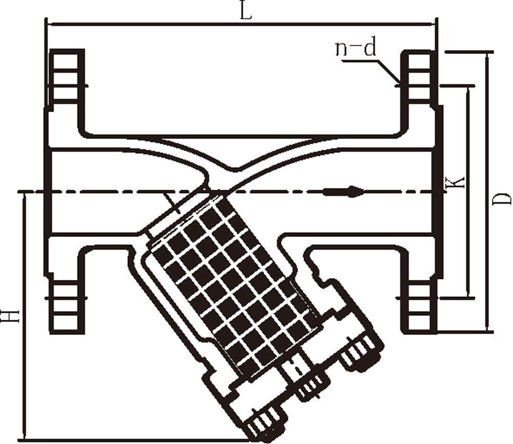 DIN Strainer YG45 Structure Diagram