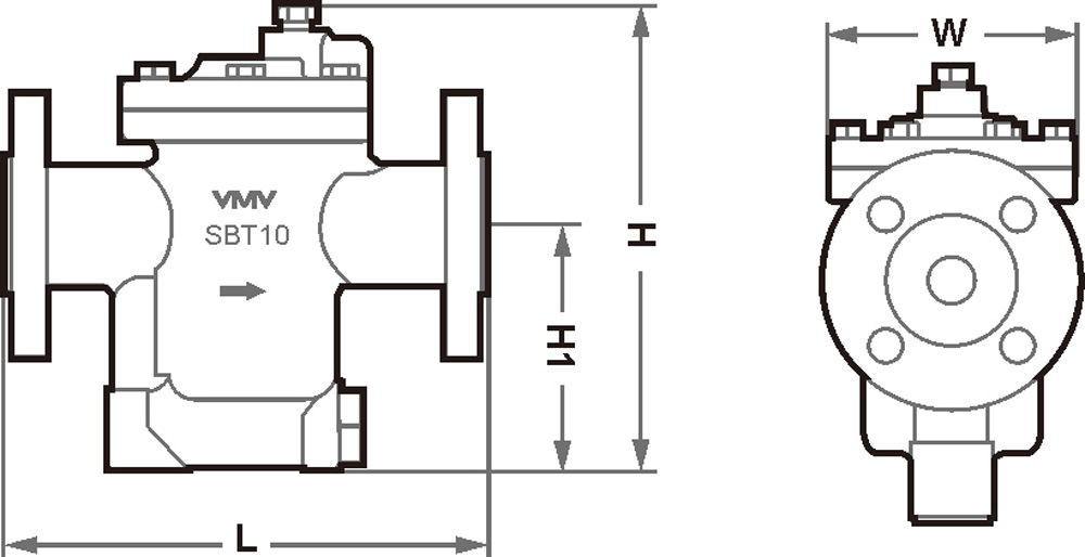 Inverted Bucket Steam Trap SBT10 Structure Diagram