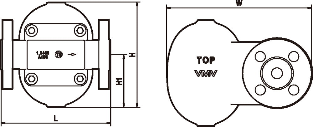 Lever Ball Float Steam Trap SFT10A Structure Diagram