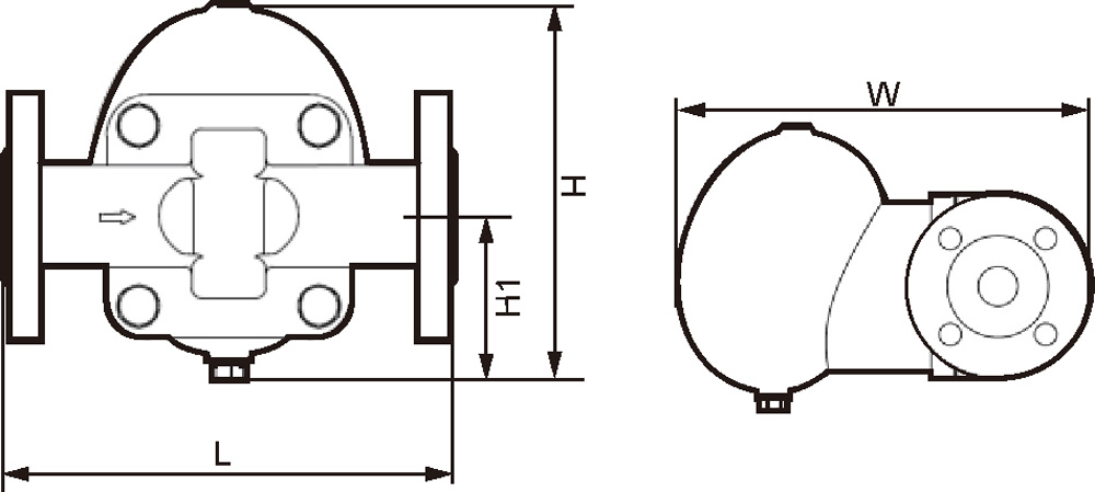 Lever Ball Float Steam Trap SFT20 Structure Diagram
