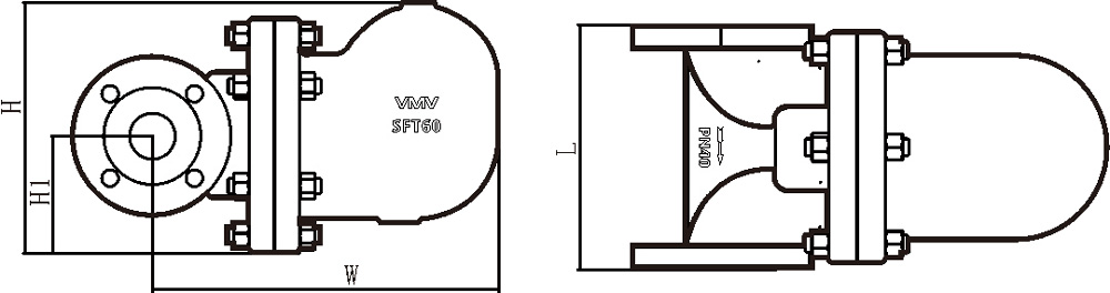 Lever Ball Float Steam Trap SFT60 Structure Diagram