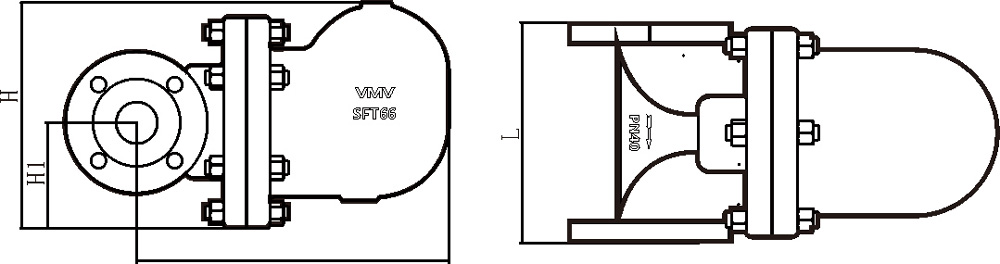 Lever Ball Float Steam Trap SFT66 Structure Diagram