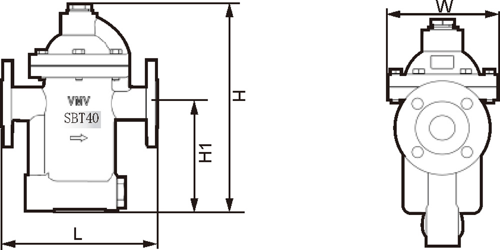 Pilot Inverted Bucket Steam Trap SBT40 Structure Diagram