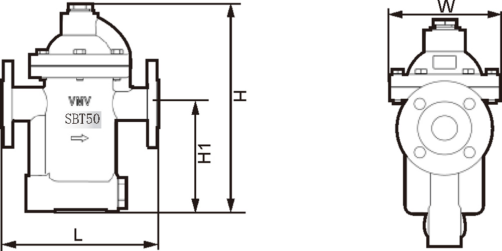 Pilot Inverted Bucket Steam Trap SBT50 Structure Diagram