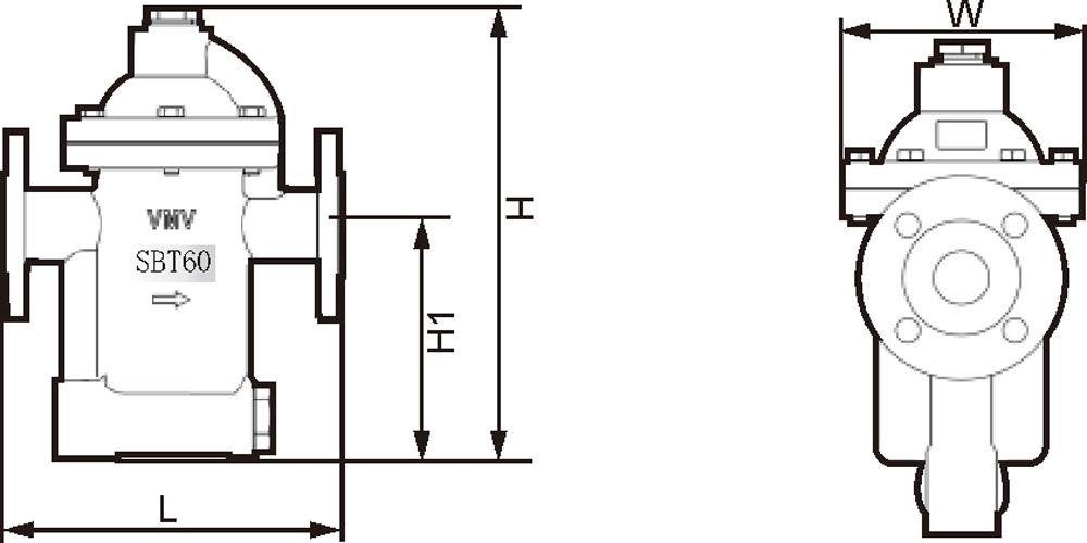 Pilot Inverted Bucket Steam Trap SBT60 Structure Diagram