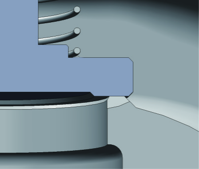 Sealing surface is wear resistant and corrosion resistant
