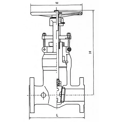 Pressure Self Sealing Wedge Gate Valve Drawing