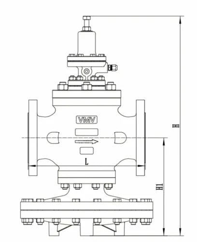 V5001 Pilot Operated Pressure Reducing Valve Dimension and weight
